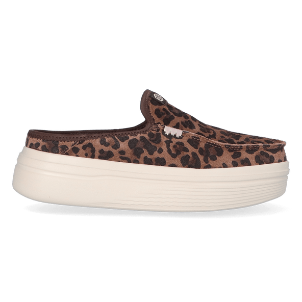 Austin Lift Classic Damen Wildleder-Halbschuhe Brown Leopard