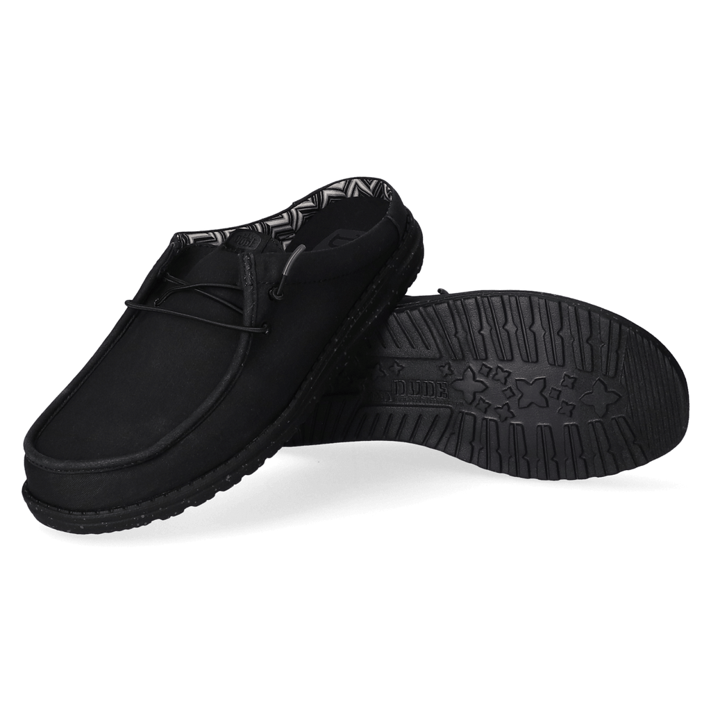 Wally Slip Canvas Herren Slippers Black/Black