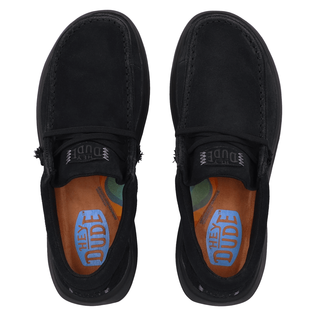 Wally Comf Suede Herren Halbschuhe Black