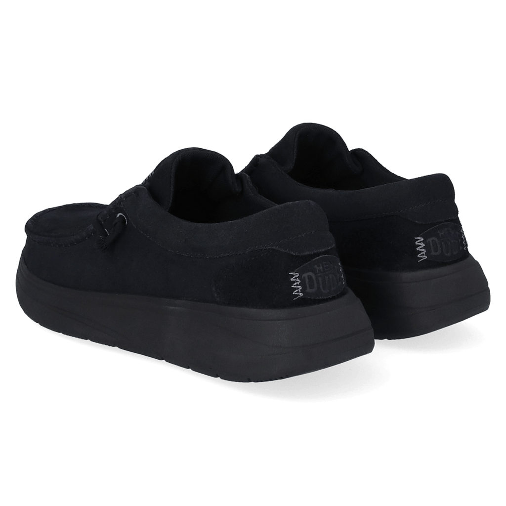 Wally Comf Suede Herren Halbschuhe Black