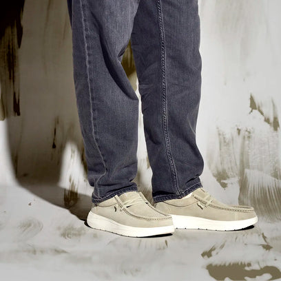 Wally Comf Suede Herren Halbschuhe Stone Grey/Silver Birch