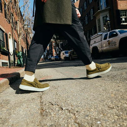 Wally Comf Suede Herren Halbschuhe Dark Olive/Stone Grey