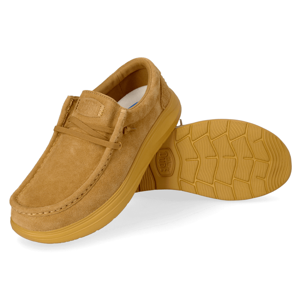 Wally Comf Suede Herren Halbschuhe Golden Yellow