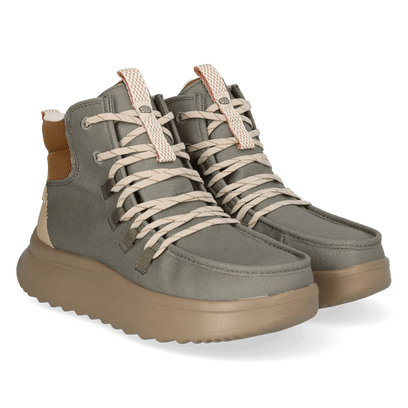 Wendy Apres Coated Twill Damen Boots Olive