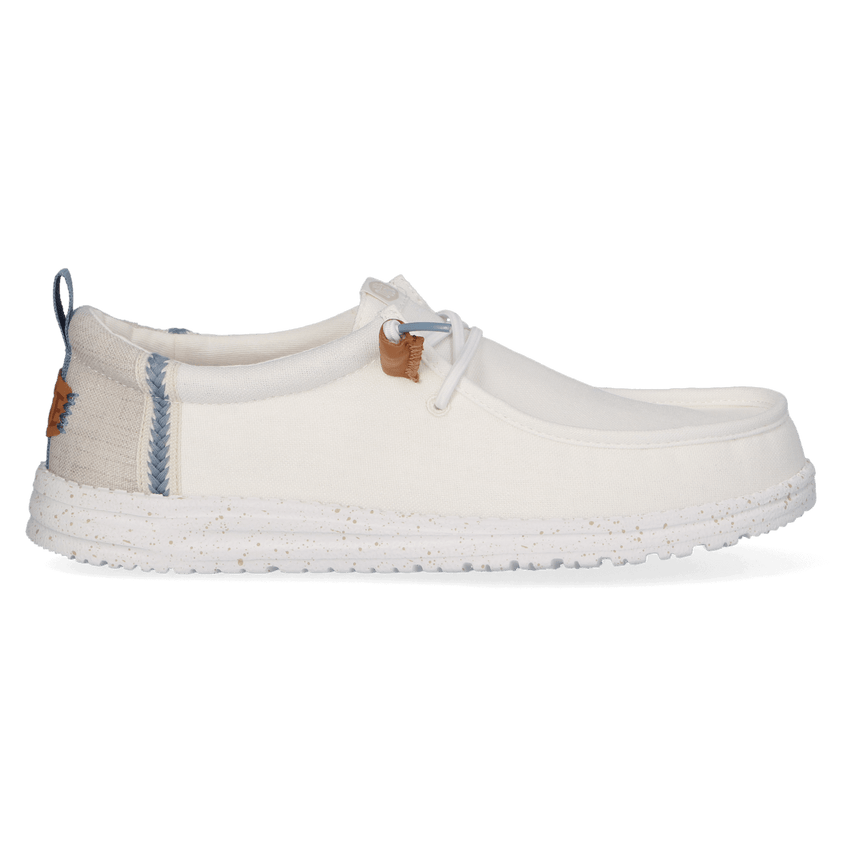 Wally Craft Linen Herren Halbschuhe White/Stone Grey
