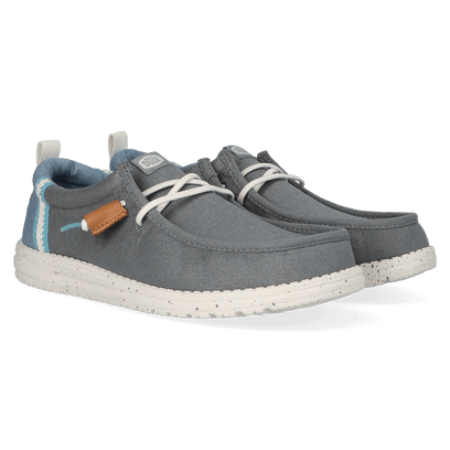 Wally Craft Linen Herren Halbschuhe Monument Grey/Faded Denim