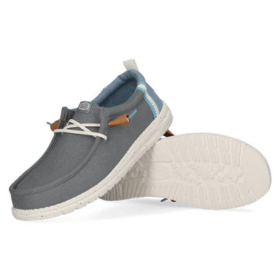 Wally Craft Linen Herren Halbschuhe Monument Grey/Faded Denim