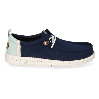 Wally Craft Linen Herren Halbschuhe Navy Blazer/Multi