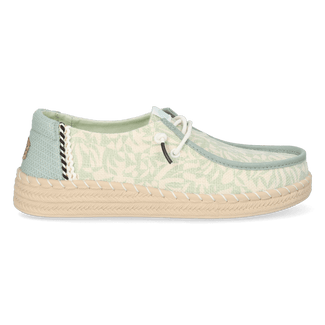 Wendy Espadrille Retro Palm Damen Halbschuhe Celadon Green/White