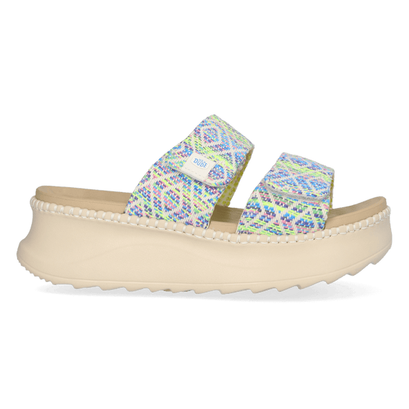 Delray Slide Surf Baja Damen Slipper Blue Multi