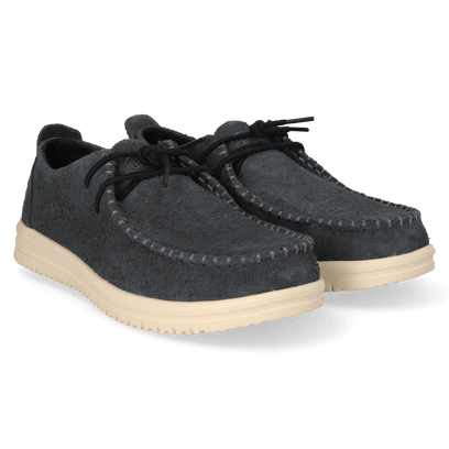 Wally NXT Herren Wildleder-Mokassins Black/Wood Ash