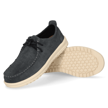 Wally NXT Herren Wildleder-Mokassins Black/Wood Ash