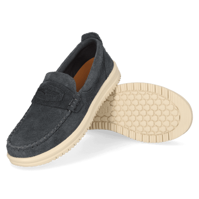 Wally NXT Herren Wildleder-Loafer Black/Wood Ash