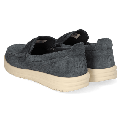 Wally NXT Herren Wildleder-Loafer Black/Wood Ash
