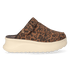 Delray Clog Suede Damen Brown Leopard