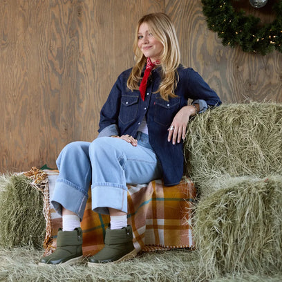 Camden Cuff Nylon Quilt Damen Boots Dark Olive