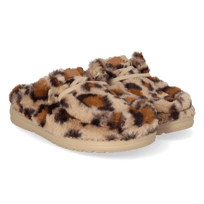 Wendy Slipper Leo Fur Damen Slip-ons Tan/Multi