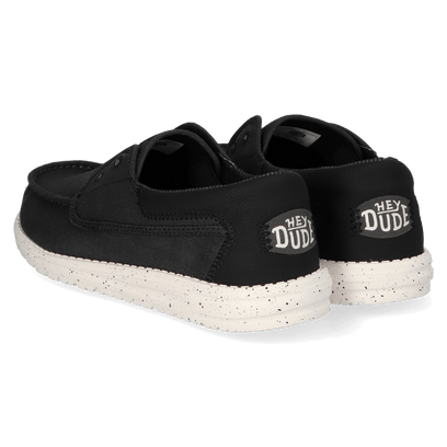 Wally Cru Stretch Canvas Herren Loafer Black/Black