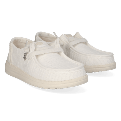 Wendy Frayed Canvas Damen Halbschuhe Snow White