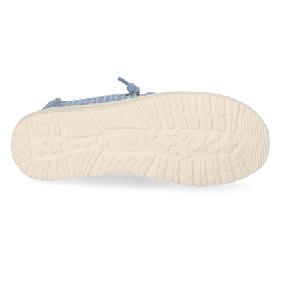 Wendy Frayed Canvas Damen Halbschuhe Faded Denim