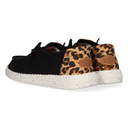 Wendy Wildcat Damen Halbschuhe Black/Leopard