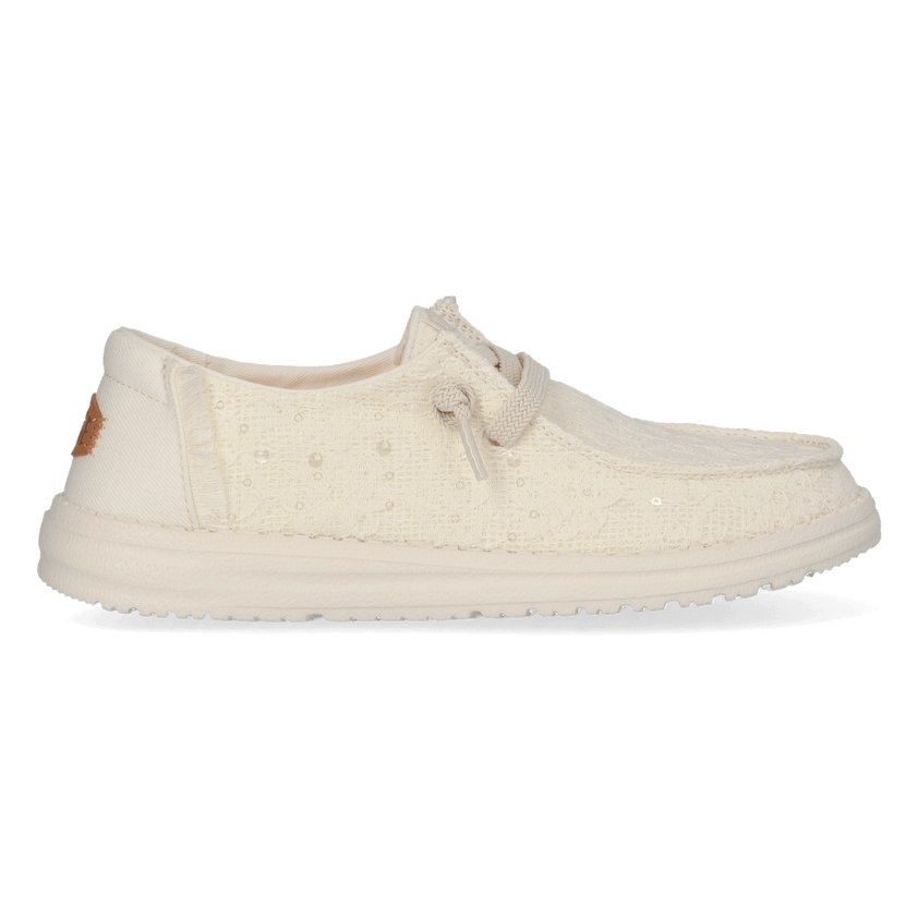Wendy Sequin Lace Damens Halbschuhe Ivory