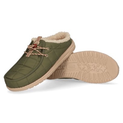 Wally Slip Camp Nylon Herren Slipper Burnt Olive/Sesame