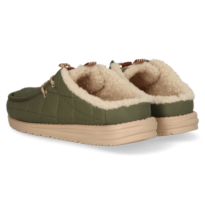 Wally Slip Camp Nylon Herren Slipper Burnt Olive/Sesame