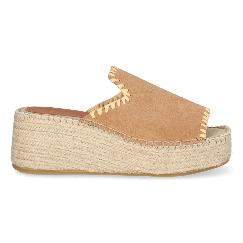 Ilenia-SD Damen Wildleder-Espadrilles Camel