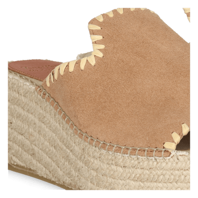 Ilenia-SD Damen Wildleder-Espadrilles Camel