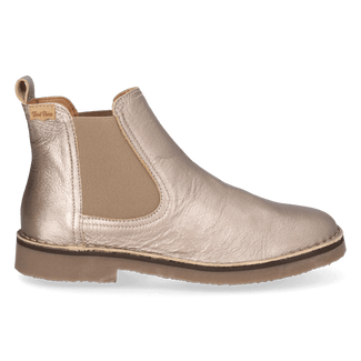 Isa-AT Damen Leder Chelsea Boots Plati