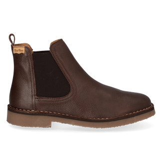 Isa-PO Damen Leder Chelsea Boots Marro