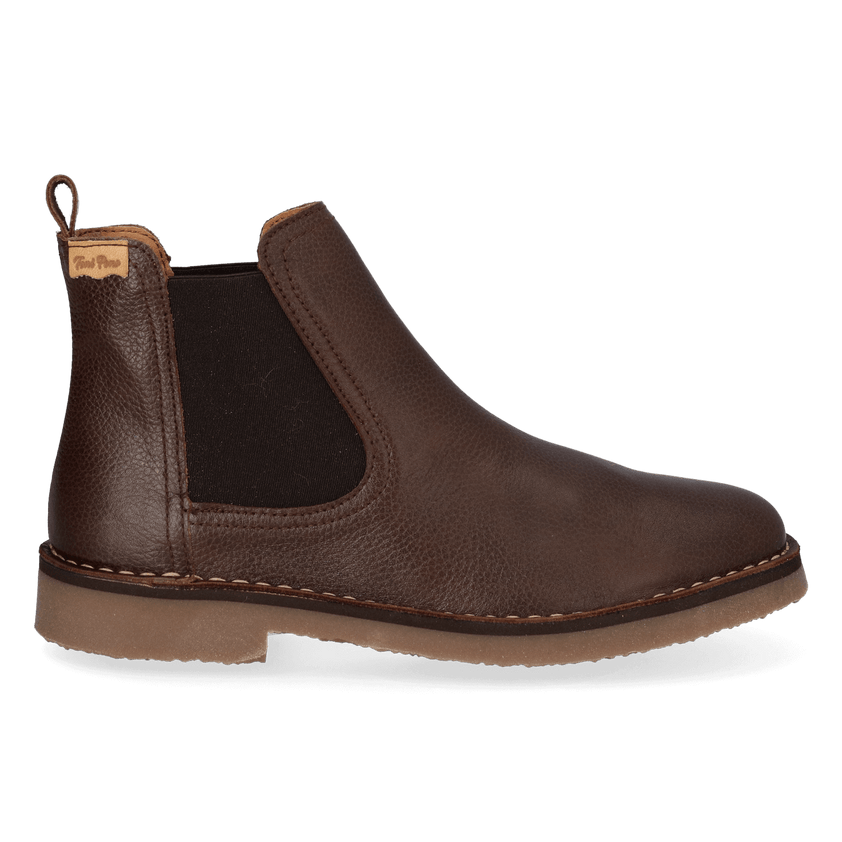 Isa-PO Damen Leder Chelsea Boots Marro