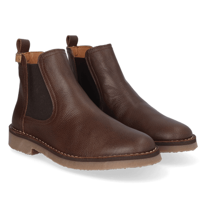 Isa-PO Damen Leder Chelsea Boots Marro