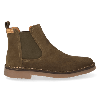 Isa-SY Damen Wildleder Chelsea Boots Caqui