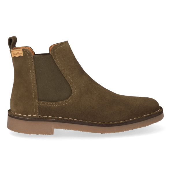 Isa-SY Damen Wildleder Chelsea Boots Caqui