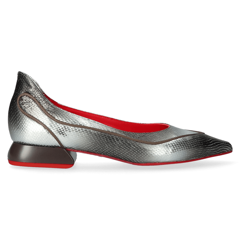 Basil Damen Flats Mini Viper Silver/Black