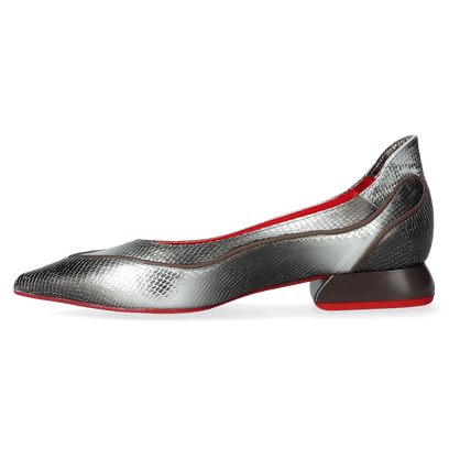 Basil Damen Flats Mini Viper Silver/Black
