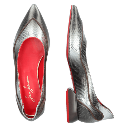Basil Damen Flats Mini Viper Silver/Black