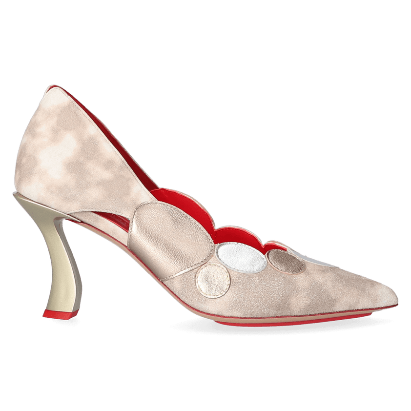 Agapanthus Damen Pumps Champagne Silver