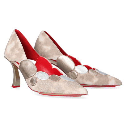 Agapanthus Damen Pumps Champagne Silver