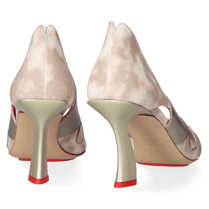 Agapanthus Damen Pumps Champagne Silver