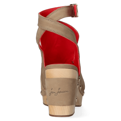 Woodchopper Damen Clogs Metallic Taupe