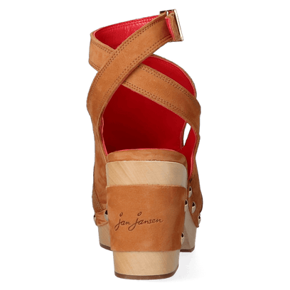 Woodchopper Damen Clogs Metallic Cognac