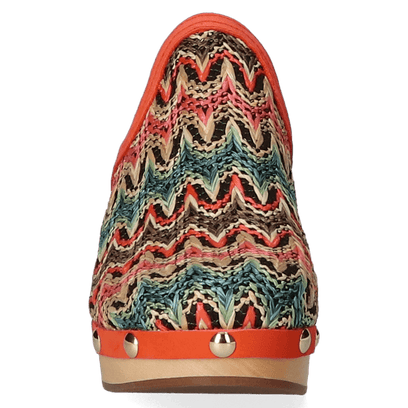 Woodlander Damen Clogs Marrakess Multi/Orange