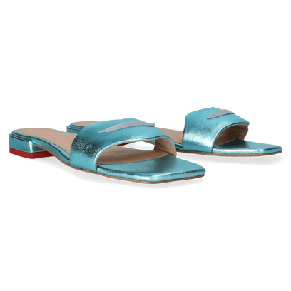 Cupido Damen Pantoletten Metallic Blue