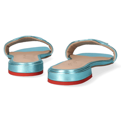 Cupido Damen Pantoletten Metallic Blue