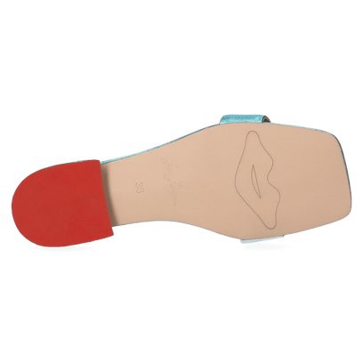 Cupido Damen Pantoletten Metallic Blue