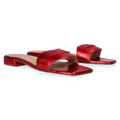 Cupido Damen Pantoletten Metallic Red