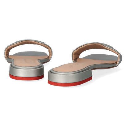 Cupido Damen Pantoletten Metallic Platino